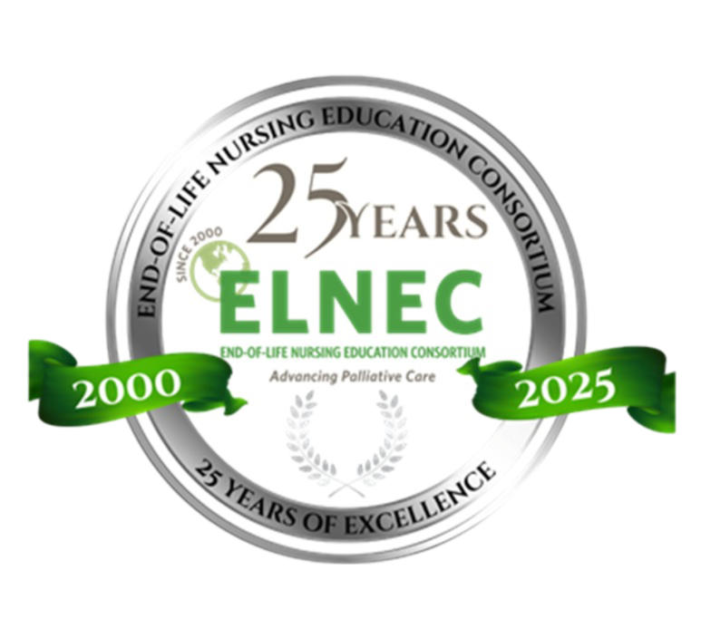 Green and silver ELNEC 25th anniversary logo