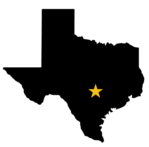 Texas State with star for UT Health Location