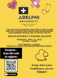 Adelphi University - Student Flyer for Nursing Job Expo